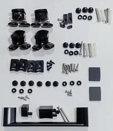 Двері в нішу Mixxus Premium Diverse SD01-120x185-TR Black прозоре скло 5 мм MI6877, універсальні, прозорий, чорний матовий - мініатюра 4