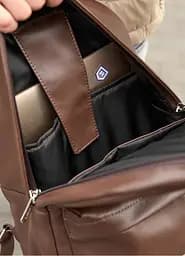 Чоловічий рюкзак Sambag Brix Classic шоколадний 35 х 25 х 12 см (14511020m) - мініатюра 6