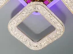 Люстра стельова LED Diasha S2205/4G, 50W, 3200K-6000K, золото, сучасний стиль, з пультом управління - мініатюра 5