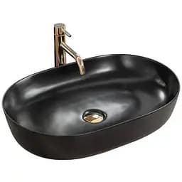 Умивальник Rea Cleo black mat накладний чорний REA-U0035, Чорний матовий