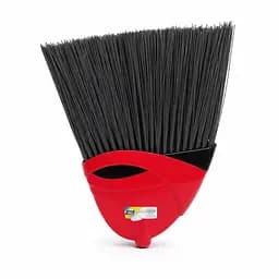 Віник щітка пластикова під кий синтетична для прибирання приміщень і підмітання підлоги 35x28 см Туреччина Червоний 88316