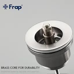 Донний клапан Frap F62-5, автомат, 1 1/4", сатин, Хром матовий - мініатюра 4