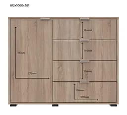 Комод Doros GС1 Дуб Cонома 100х40х81.2 (41510077) - мініатюра 7