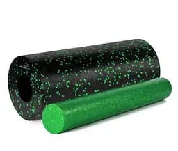 Массажный ролик (роллер) гладкий PowerPlay PP-4348 2 in 1 EPP Foam Roller Черно/Зеленый (33x14 см) (PP_4348_Green_(33*14))