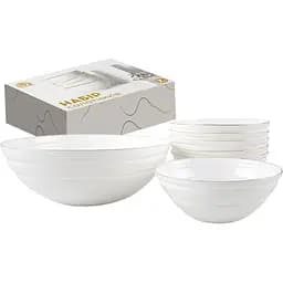 Набор салатников S&T золотой кант 7 шт. белый (30098-04)