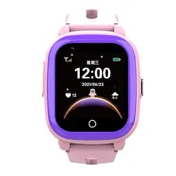 Дитячий смарт годиник Lemfo DF76 з GPS трекером, 4G сім картою та прослушкою Наручний розумний годинник-телефон для дітей Рожевий - мініатюра 2
