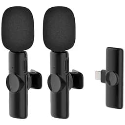 Мікрофон K11 Lightning петличний бездротовий приймач + мікрофон 2 шт. Black (17614)