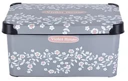 Контейнер Violet House 0647 Decor Antracite Flowers 10 л (6822859) - мініатюра 3