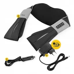 Накидка-масажер 4FIZJO Shiatsu Ultra+ для шиї та спини, акумуляторна 4FJ0611 Black/Grey (P-5907739319098) - мініатюра 6