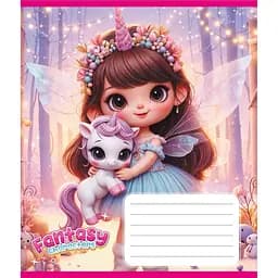 Зошит учнівський "Мій єдиноріг" Leader 012-520170L-4 в лінію, 12 аркушів