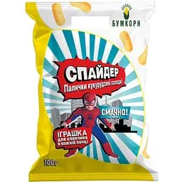 Палички кукурудзяні Бумкорн Спайдер з сюрпризом 100 г