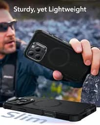 Протиударний чохол з підставкою ESR Cyber ​​Tough Case з Stash Stand (HaloLock) Black для iPhone 16 Pro Max (1A7660102) - мініатюра 7