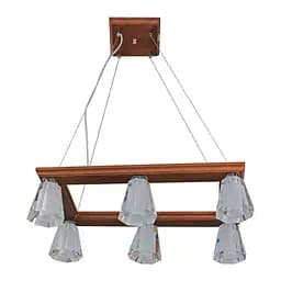 Люстра подвесная Brille галогенная деревянная G9 40W BR (HTL-12SS/6)