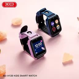 Годинник — телефон для дітей розумні XO h120 Kids puzzle entertainment блакитний - мініатюра 7