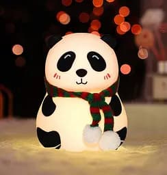 Дитячий силіконовий нічник Панда Panda Silicone Lamp LJC-142-A акумуляторний світильник іграшка для сну - мініатюра 2