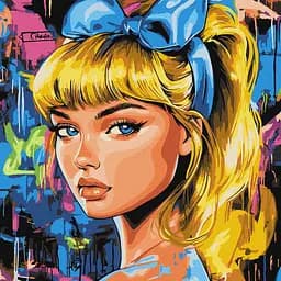 Набір для розпису за номерами Сучасна Попелюшка 40x40 см (KHO8602)