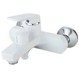 Смеситель для ванны Plamix Lucas-009 EURO SET White со шлангом, лейкой и кронштейном (PM0708)