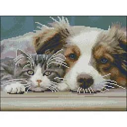 Алмазная мозаика Strateg ПРЕМИУМ Пушистики без подрамника размером 30х40 см (ZAV3040-19)