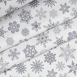 Скатертина Cosas Snowflakes CS1 водовідштовхувальна 100х100 см різнобарвна (Cloth_SnowflakesGrey_DUK_100x100) - мініатюра 4