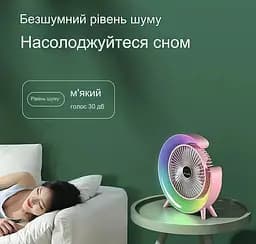 Акумуляторний настільний вентилятор Fan F2 Портативний складна міні USB ветродуйка LED-підсвічування Білий - мініатюра 4