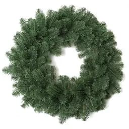 Вінок новорічний різдвяний Hvoya Premium з литої хвої зелений 60 см