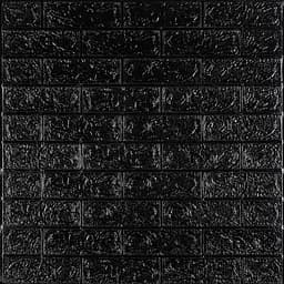 3D панель самоклеюча цегла Чорний 700х770х5мм (019-5) SW-00000151