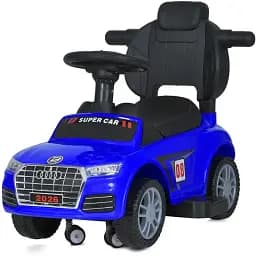 Дитяча каталка-толокар Bambi Racer M 5045L-4 з батьківською ручкою синій - мініатюра 2