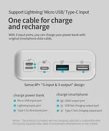 Батарея універсальна мобільна Romoss 30000mAh Sense8P+ (PHP30-515-1134) біла - мініатюра 4
