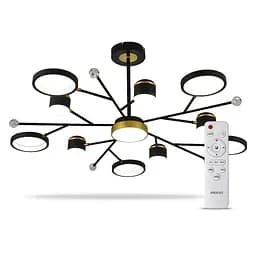 Світлодіодна накладна люстра Ardero AL6121ARD STORIA 72Вт чорний золото