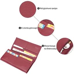 Жіночий гаманець з натуральної шкіри ST Leather 18.5х9х3 см acs0029639 - мініатюра 4