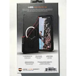 Оригінальний протиударний чохол UAG Monarch MagSafe для iPhone 13 / 14 (6.1") Black Leather (114028114040) - мініатюра 8