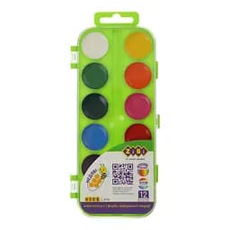 Акварельні фарби ZiBi Kids Line 12 кольорів (ZB.6544-12)