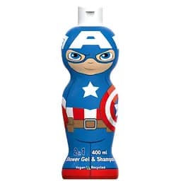 Шампунь-гель 2 в 1 Air-Val Captain America 1D 400 мл (8411114090535)