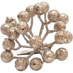 Гілочка декоративна Devilon з ягодами 10 см шампань (004959)