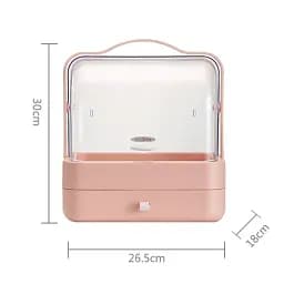 Органайзер для косметики XPRO YM206 Single Drawer на 2 секції рожевий (MER-14970_551) - мініатюра 2