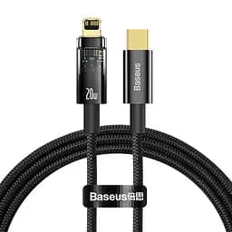 Кабель Baseus Explorer Series Auto Power-Off Fast Charging Data Cable Type-C to IP 20W 1m CATS000001 Black