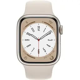 Apple Watch Series 8 45mm GPS Starlight Aluminium Case Starlight Sport Band MNUQ3LL/A M/L A2771 - мініатюра 2