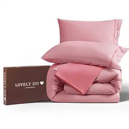 Комплект постільної білизни Полуторний Lovely Svi (120 г/м2) варена бавовна - Червона смужка