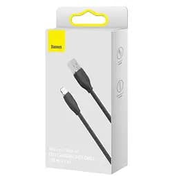 Кабель Baseus Jelly Liquid Silica Gel Fast Charging Data Cable USB to Lightning 2.4A 1.2 м Чорний - мініатюра 2