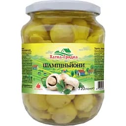 Грибы Шампиньоны Домик - Грядка целые маринованное стекло 720 мл