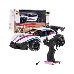 Машинка на управлении с металлическими элементами белая 36789