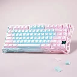 GravaStar Клавіатура механічна GravaStar Mercury K1 Lite 80keys, GravaStar x BSUN Grey, BT/WL/USB, Aurora Mist - мініатюра 10