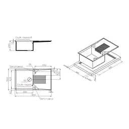 Кухонна мийка Lidz 860x500/240 WHI-01 (LIDZWHI01860500240) - мініатюра 2