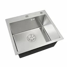 Кухонна мийка Platinum Handmade з нержавіючої сталі 3 мм квадратна 50x50x22 см (000032259) - мініатюра 5