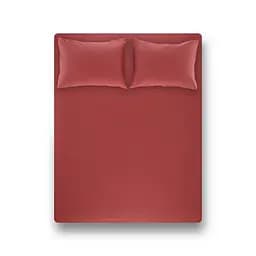 Простыня на резинке с наволочкой Penelope Laura coral, 200х100+70х50 см, хлопок, красный (svt-2000022278119)