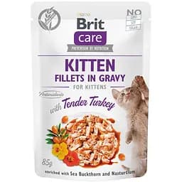 Влажный корм для котят Brit Care Kitten Fillets in Gravy Tender Turkey филе в соусе индейка 85 г