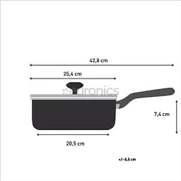 Сотейник з кришкою Tefal 24 см So'Light H0563242 з титановим антипригарним покриттям - мініатюра 2