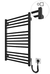 Електрична рушникосушарка HF Derby 770x530 black matte 6.1.0402.06.BM, Чорний матовий, універсальне (коннектор), Електронний