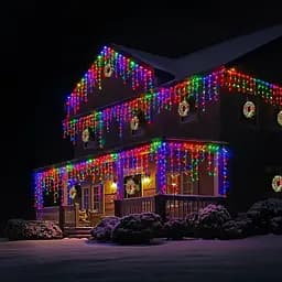 Вулична гірлянда Бахрома GarlandoPro 50 м 840 LED білий дріт Мультиколор 50MWML - мініатюра 3