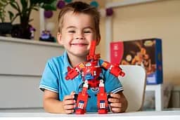 Конструктор-трансформер Small Blocks 2в1 Buildable Transforming Vehicle Джетт (Jett) Super Wings det0018330 - мініатюра 6